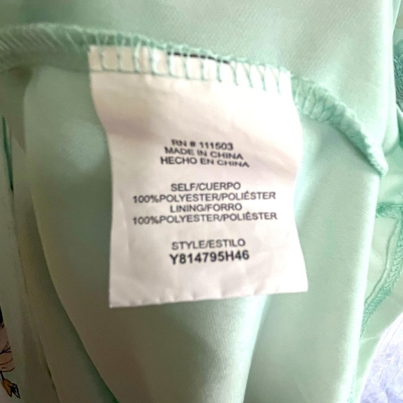 Yarn & Sea Teal Chiffon Lined Hi-Low Fairy Coquette Garden Dress Women’s Size M - Picture 6 of 6